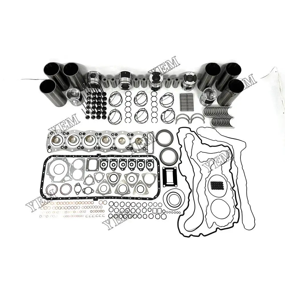 6X High performanceEngine Overhaul Rebuild Kit With Gasket Bearing Valve Set For Isuzu 6UZ1 Engine YEMPARTS