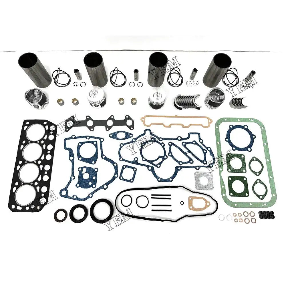 4X High performanceOverhaul Rebuild Kit With Gasket Set Bearing For Mitsubishi K4E-DI Engine YEMPARTS