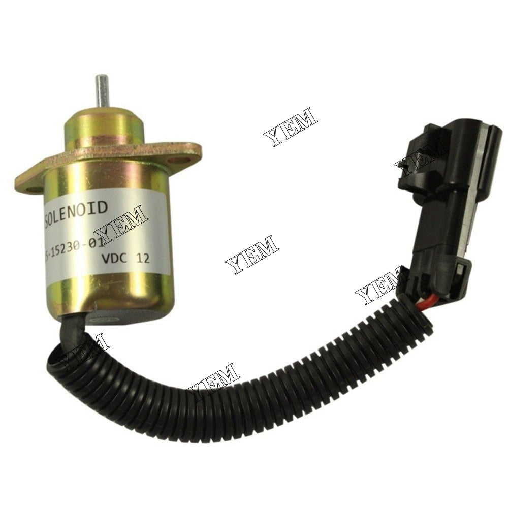 YEM Engine Parts Fuel Shut Down Solenoid For Kubota R90 R- 25-15230-01 251523001 Stop solenoid V 1505 For Kubota