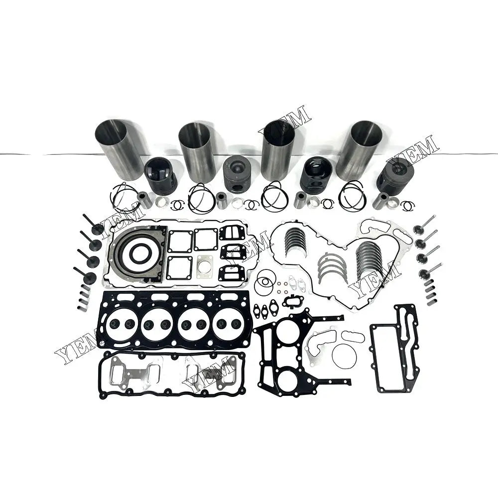 competitive price Engine Overhaul Rebuild Kit With Gasket Bearing Valve Set For Perkins 1104C-44 excavator engine part YEMPARTS