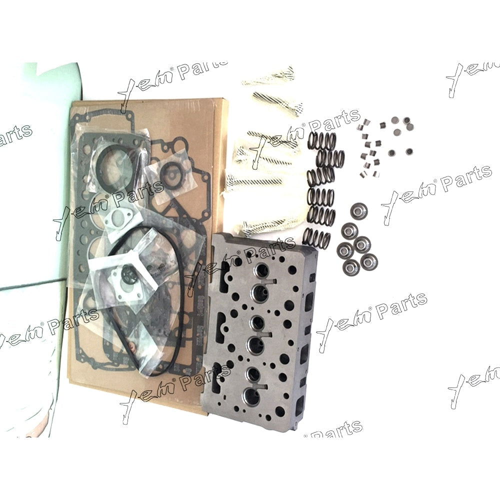 YEM Engine Parts For Kubota D1102 Complete Diesel Cylinder Head With Valves & Full Gakset For Kubota