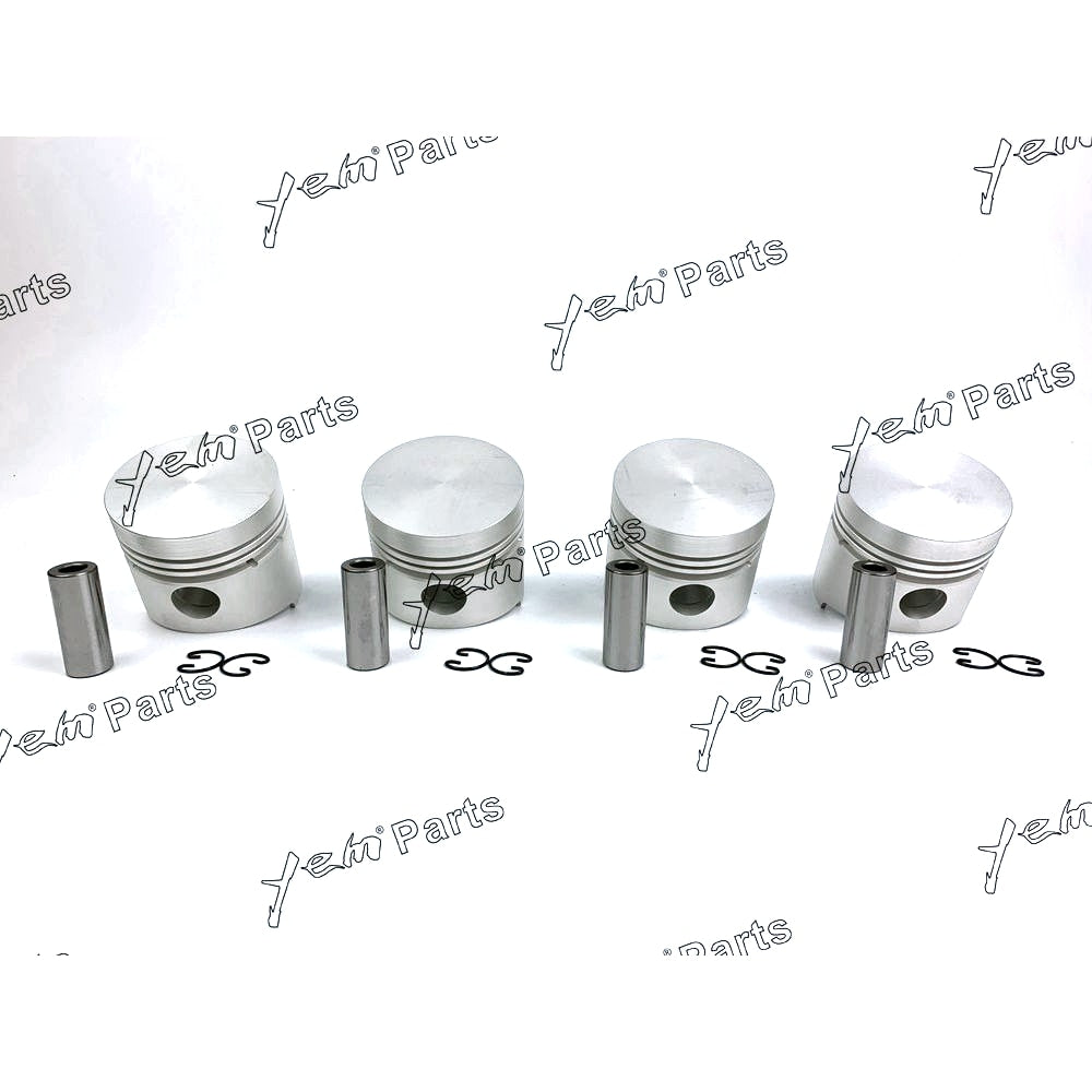 YEM Engine Parts Pistons Set Oversize 82mm (+0.50mm) For Kubota V1702 x4 PCS Engine Parts For Kubota