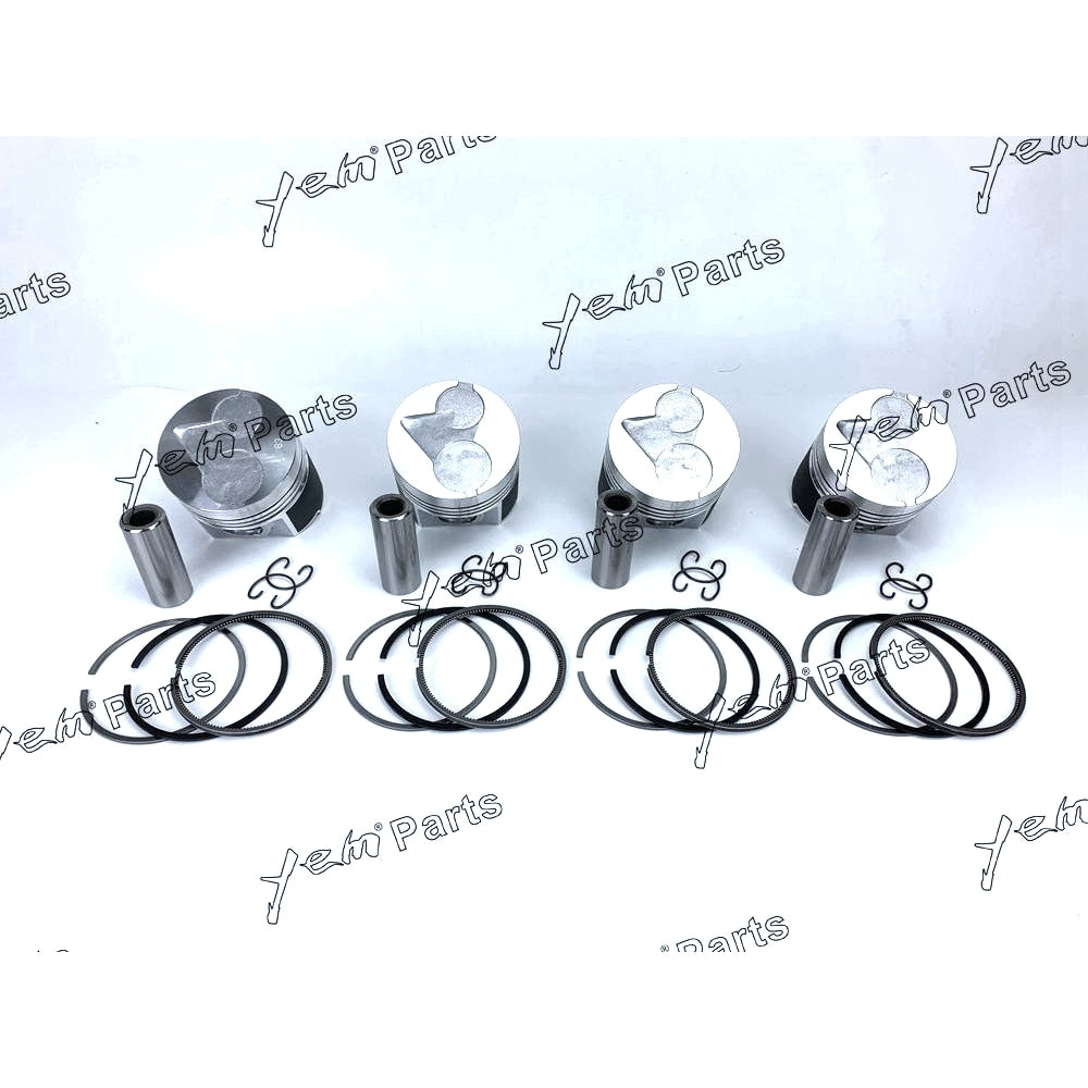 YEM Engine Parts Piston + Ring Kit Set Oversize 83mm (+0.50mm) For Kubota V2003 x4 PCS Engine Parts For Kubota