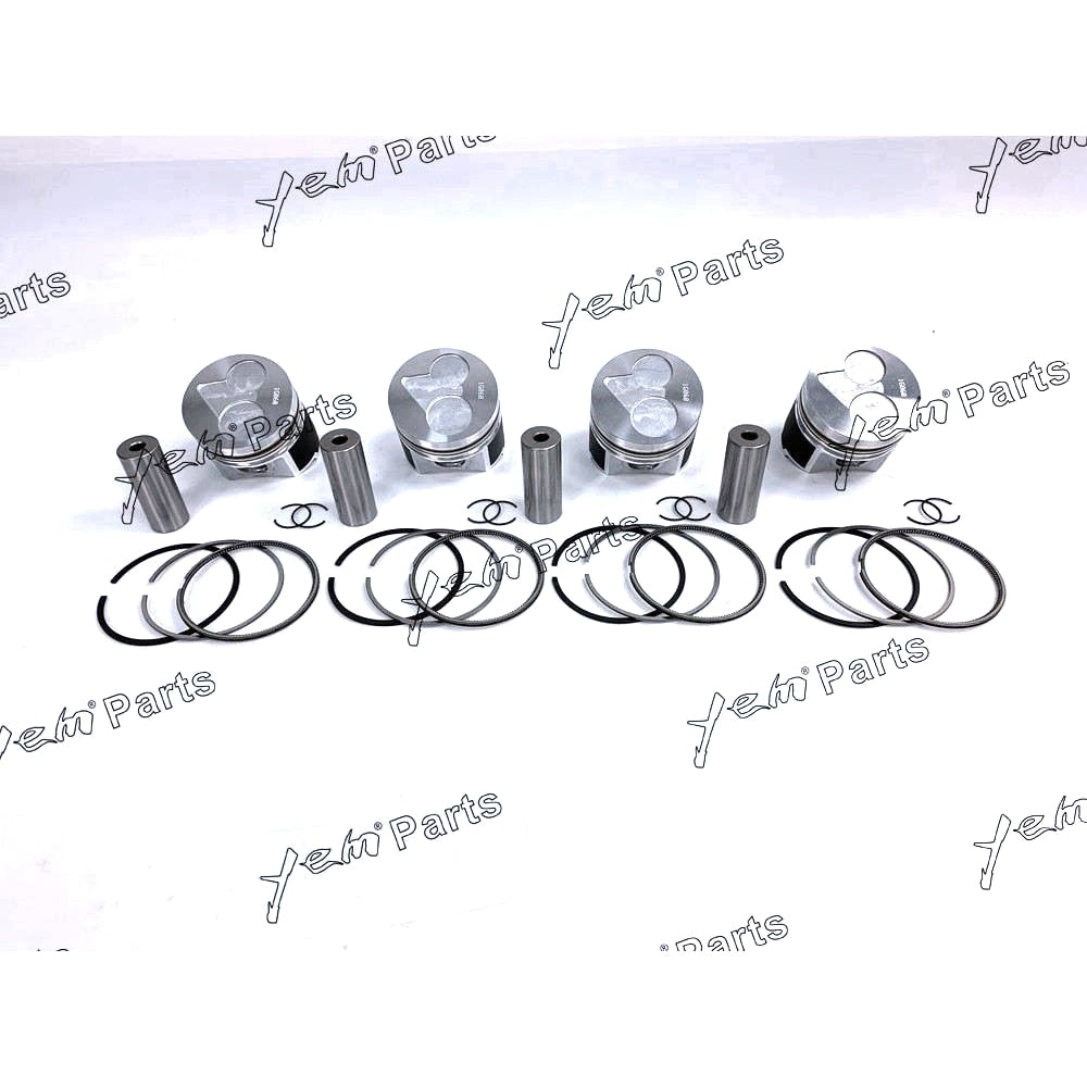 YEM Engine Parts Piston + Ring Kit Set STD 87mm For Kubota V2203-DI x4 PCS Engine Parts For Kubota