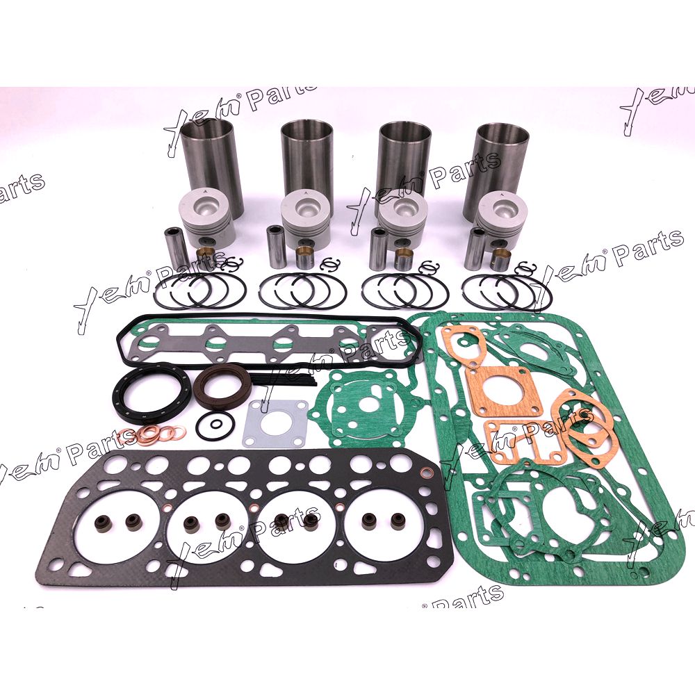 YEM Engine Parts K4F Overhaul Rebuild Kit For Mitsubishi Engine MT25 Tractor WS310 WS410 Excavato For Mitsubishi