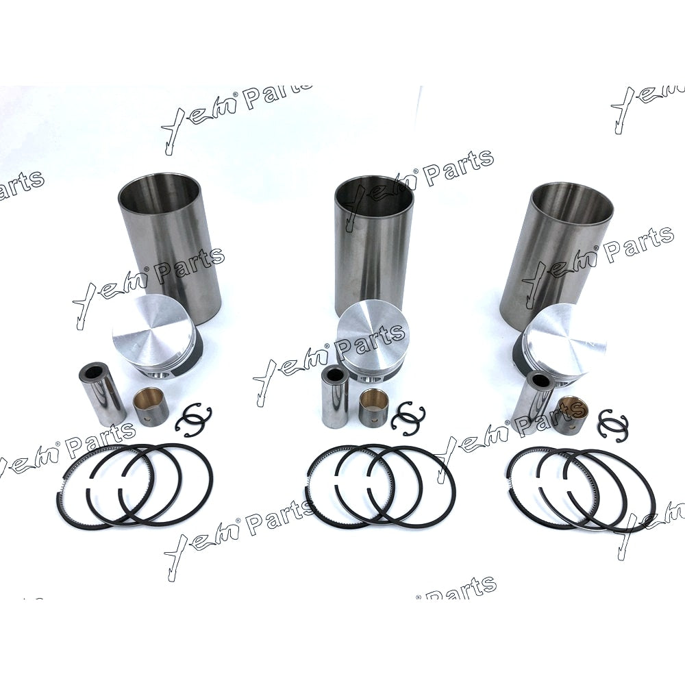 YEM Engine Parts Liner Piston Kit Set STD For Kubota D850 (Liner x3 + Piston x3 + Ring x3) Engine Parts For Kubota