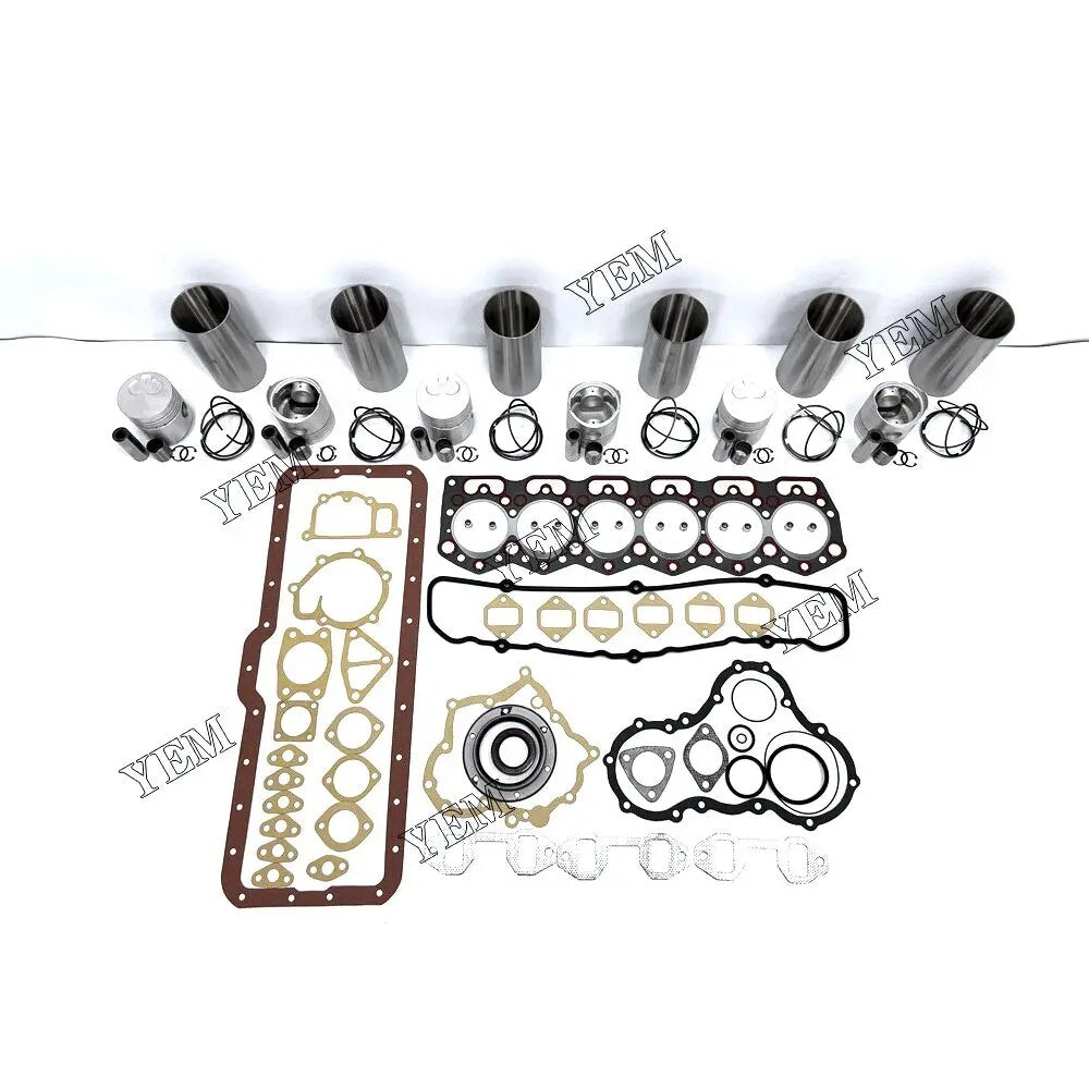 For Mitsubishi excavator engine 6DR5 Rebuild Kit With Liner Piston Rings Full Gasket Kit YEMPARTS