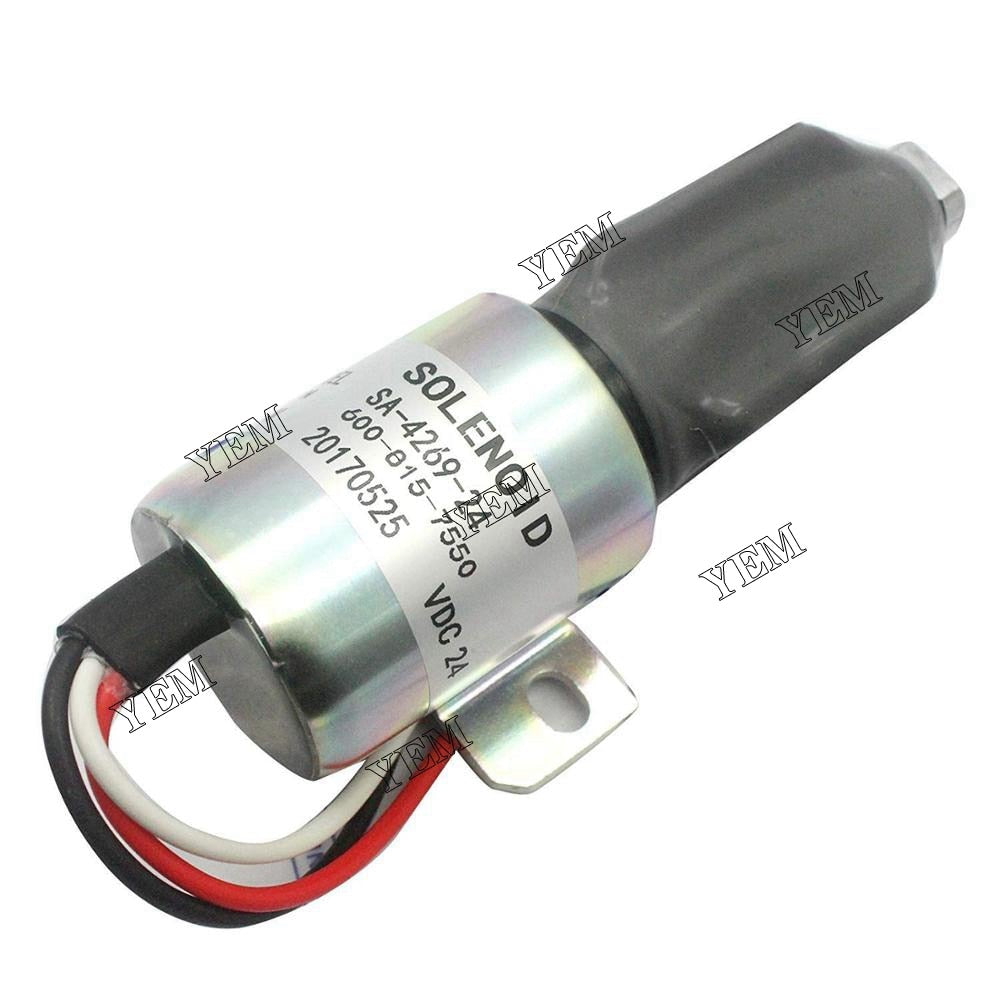 YEM Engine Parts Fuel Shut Off Solenoid SA-4269 600-815-7550 3 Wires Fit For Komatsu For Mitsubishi Eng For Komatsu