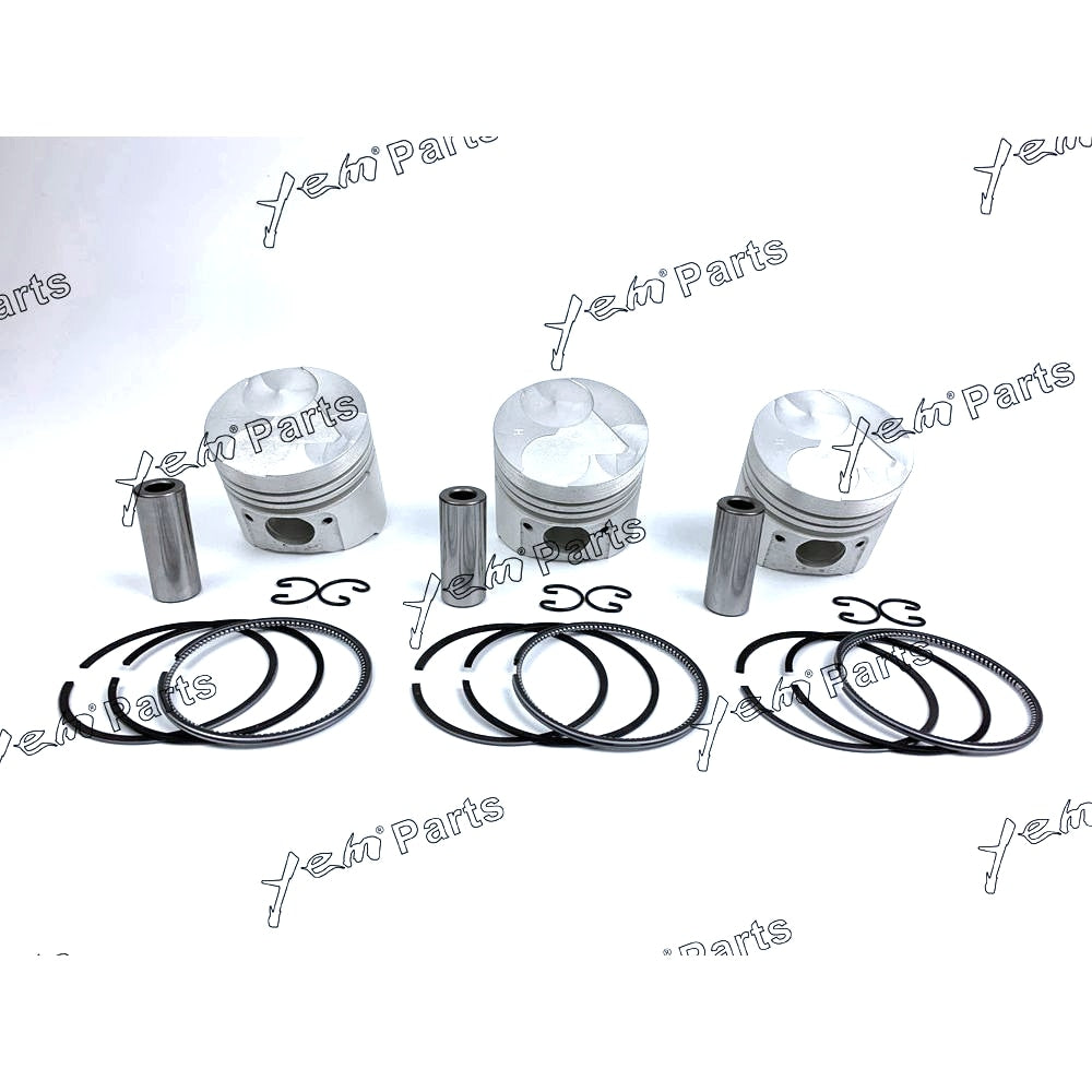 YEM Engine Parts Piston + Ring Kit Set Oversize 72mm (+0.50mm) For Kubota D905 x3 PCS Engine Parts For Kubota