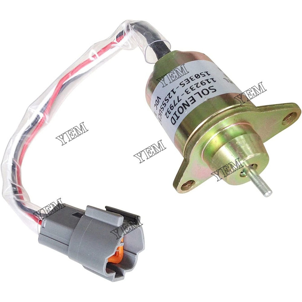 YEM Engine Parts 12V Fuel Stop Solenoid VOE14521915 For Volvo EC20C EC27C EC55B EW55B EC35C EC55C For Volvo