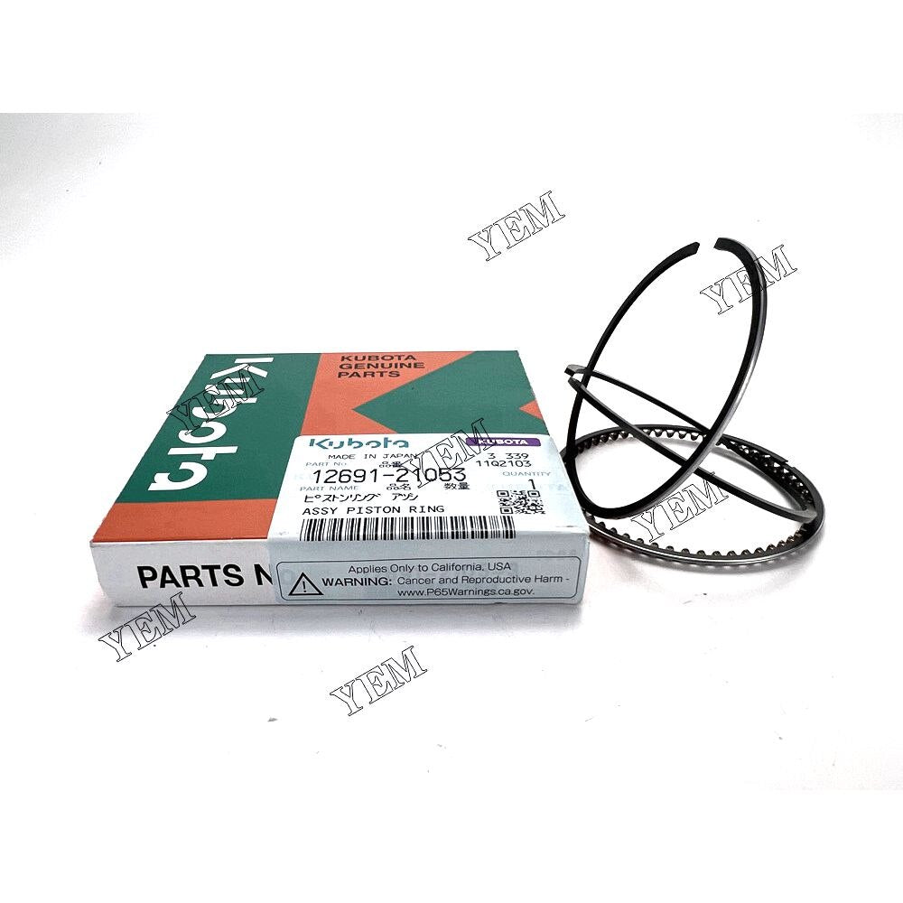 YEM DF750 Piston Rings Set 12691-21053 Kubota excavator diesel engine YEMPARTS