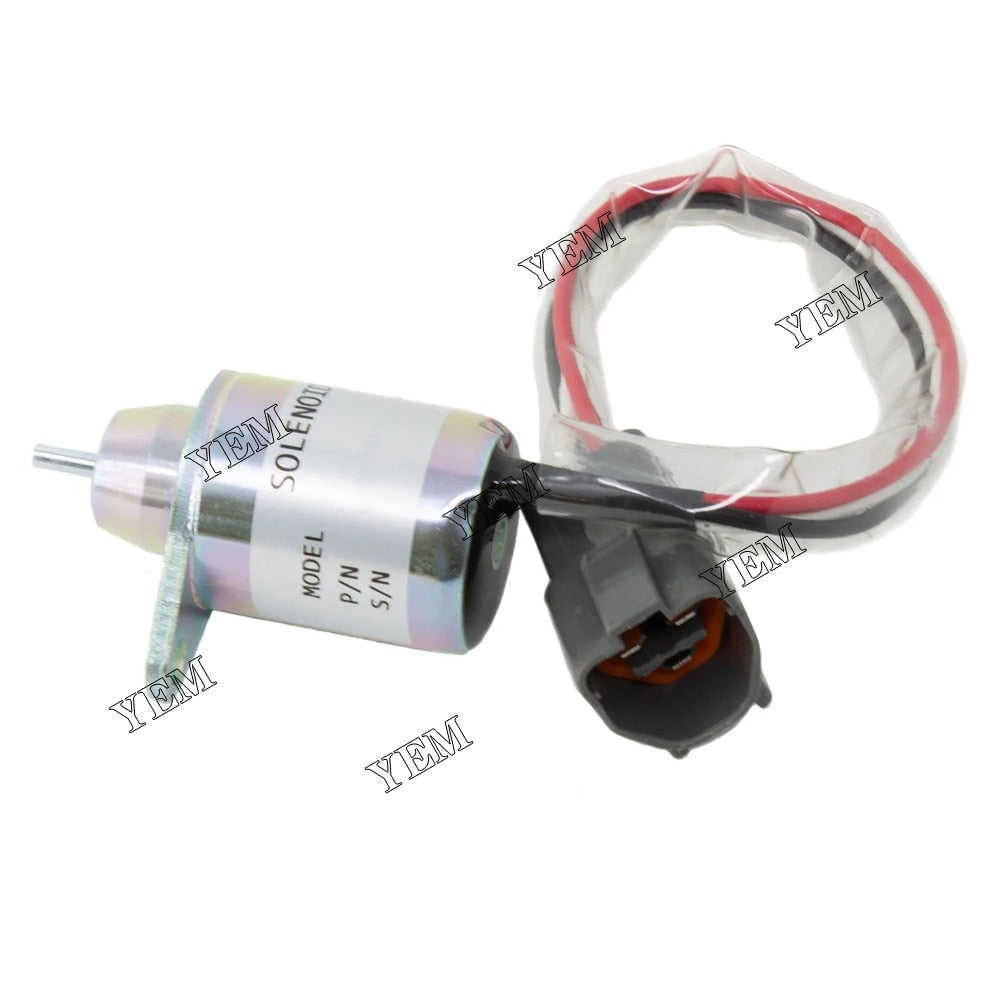 YEM Engine Parts Fuel Shutoff Solenoid M810324 For John Deere 3203 3032E 3036E 3038E 4105 Compact For John Deere