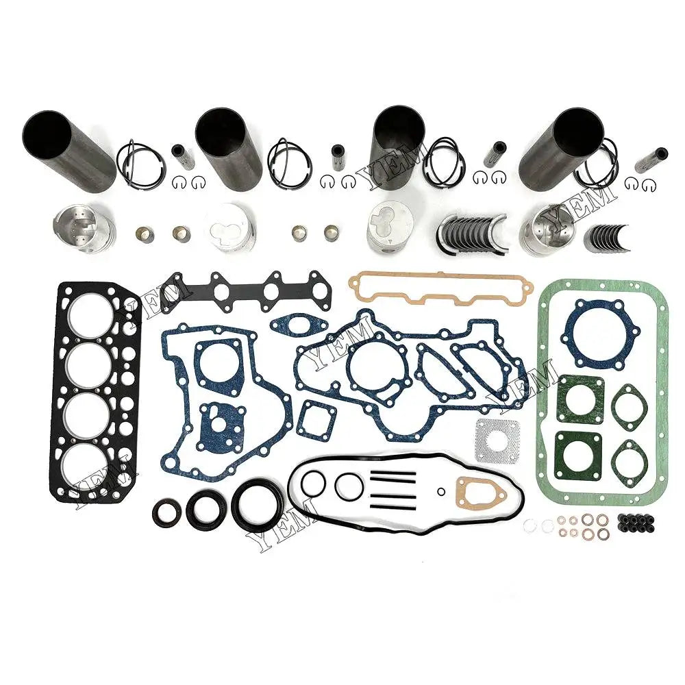 4X High performanceOverhaul Rebuild Kit With Gasket Set Bearing For Mitsubishi K4E-IDI Engine YEMPARTS