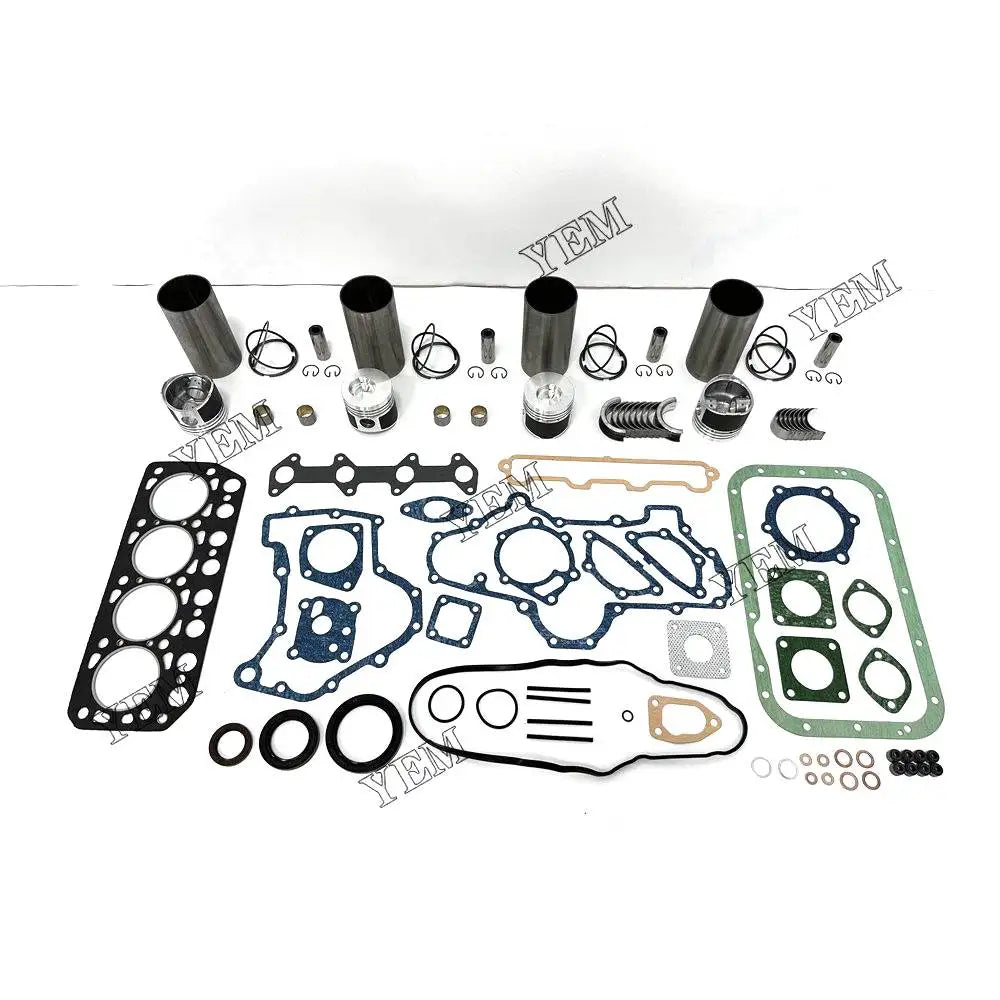 4X High performanceOverhaul Rebuild Kit With Gasket Set Bearing For Mitsubishi K4E-DI Engine YEMPARTS