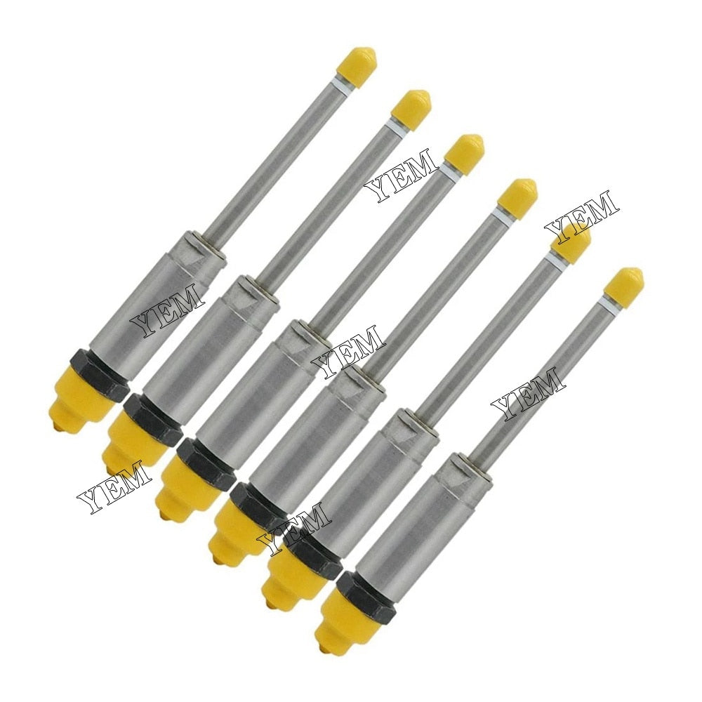 YEM Engine Parts 6 pieces PENCIL FUEL INJECTOR For Caterpillar 3406B 3406 3408 4W7018 OR3422 For Caterpillar