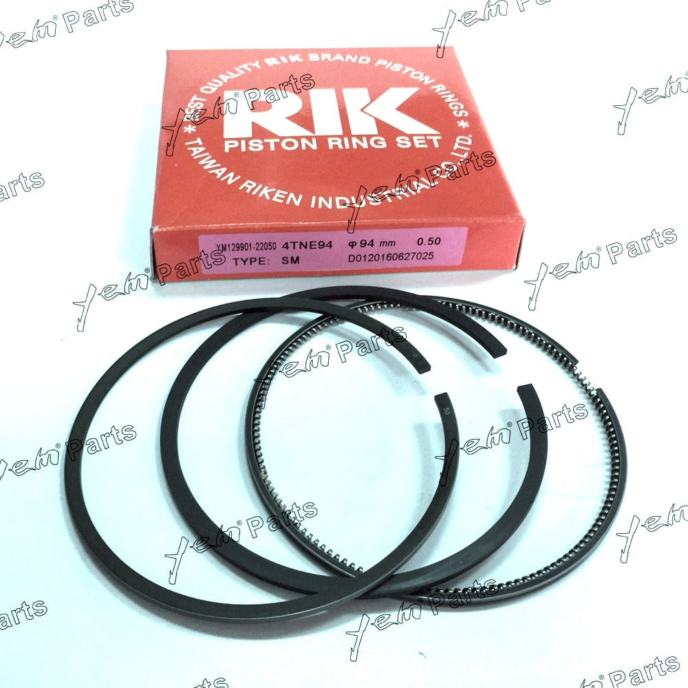 YEM Engine Parts 4 Sets STD Piston Rings For YANMAR KOMATSU 4D94E 4TNE94 Engine For Yanmar