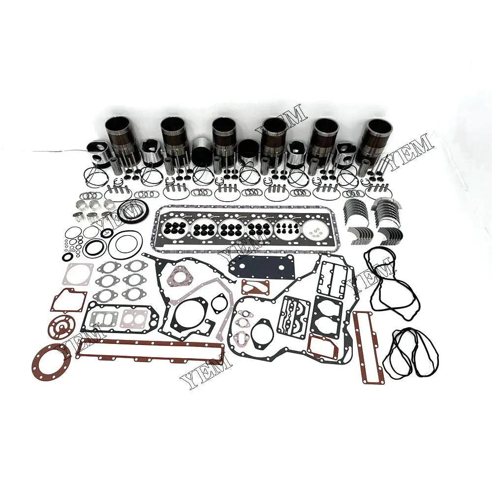 Free Shipping 6L Engine Rebuilding Kit With Cylinder Gasket Set Piston Rings Liner Bearing Valves For Cummins engine Parts YEMPARTS