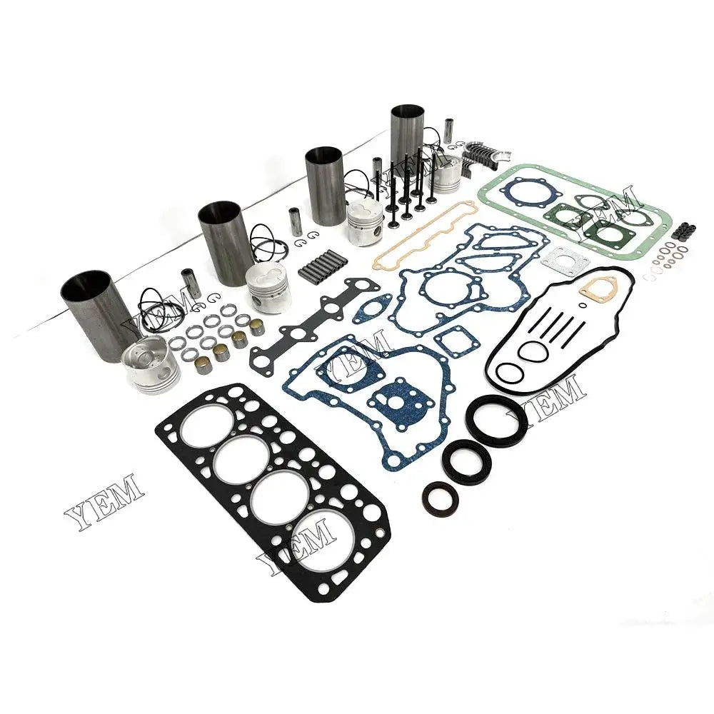 4X High performanceOverhaul Rebuild Kit With Gasket Set Bearing-Valve Train For Mitsubishi K4E-IDI Engine YEMPARTS