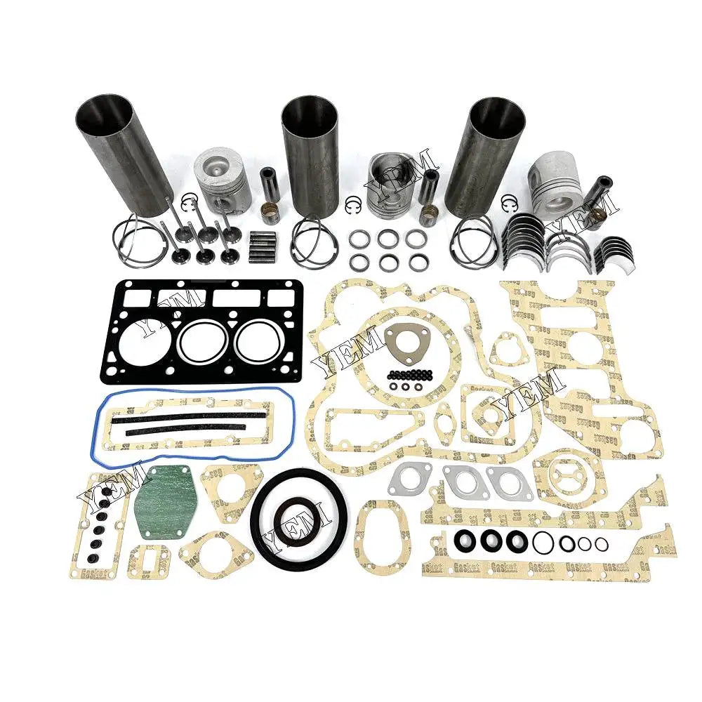 3X High performanceOverhaul Rebuild Kit With Gasket Set Bearing-Valve Train For Perkins 903.27 Engine YEMPARTS