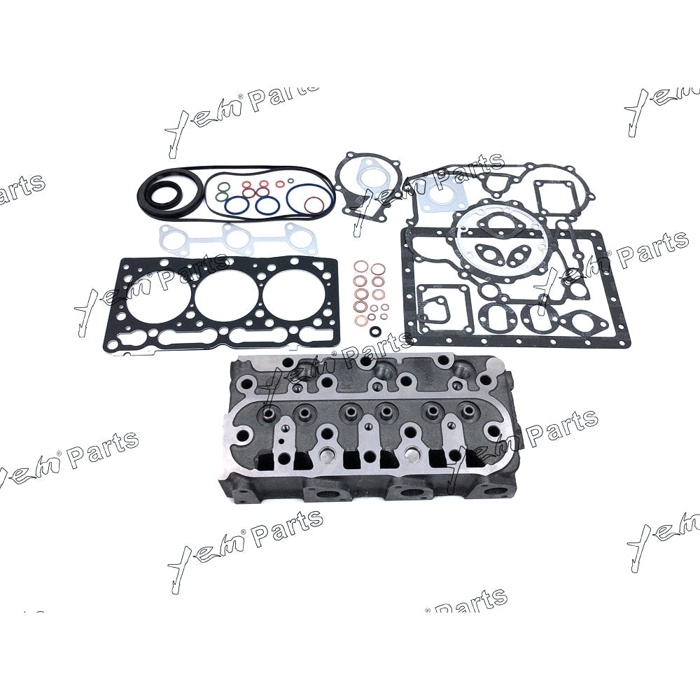 YEM Engine Parts Complete Cylinder Head Assy Valves & Full Gasket For Kubota D1005 Engine For Kubota