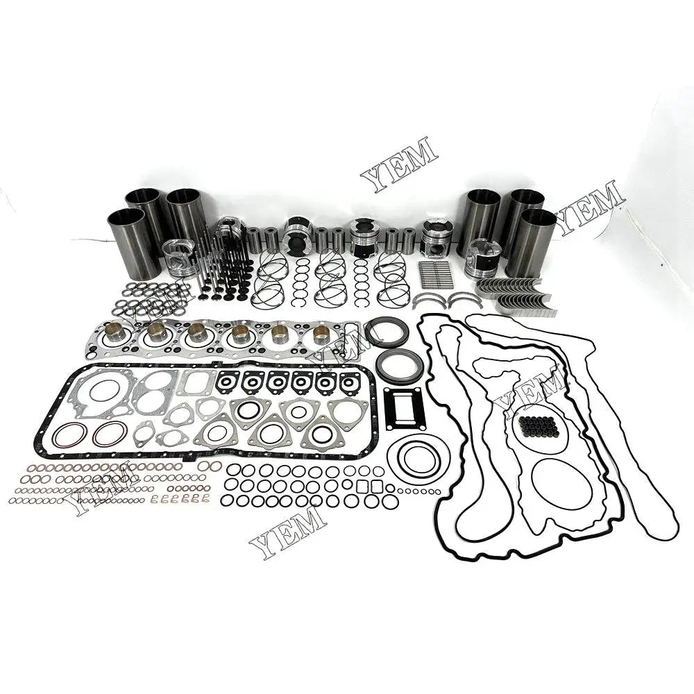 6X High performanceOverhaul Rebuild Kit With Gasket Set Bearing-Valve Train For Isuzu 6UZ1 Engine YEMPARTS