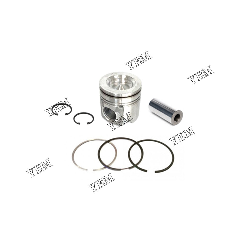 YEM Engine Parts 4 PCS STD E2190 Piston (Clip & Pin) &Rings Fit For Cummins B3.3 Engine For Cummins