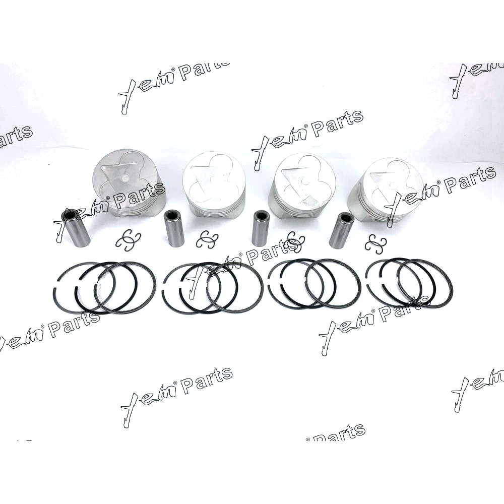 YEM Engine Parts Piston + Ring Kit Set Oversize (0.50) For Kubota V3300-DI-E x4 PCS (1C050-21112) Engine Parts For Kubota