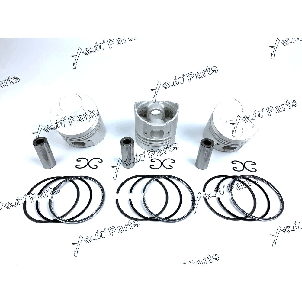 YEM Engine Parts Piston + Ring Kit Set Oversize 72mm (+0.50mm) For Kubota D905 x3 PCS Engine Parts For Kubota