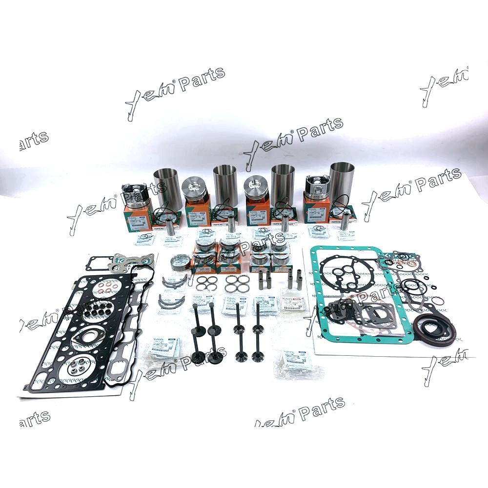 YEM Engine Parts STD Overhaul Rebuild Kit For Kubota V3300 V3300T Engine Bobcat W Valves For Kubota