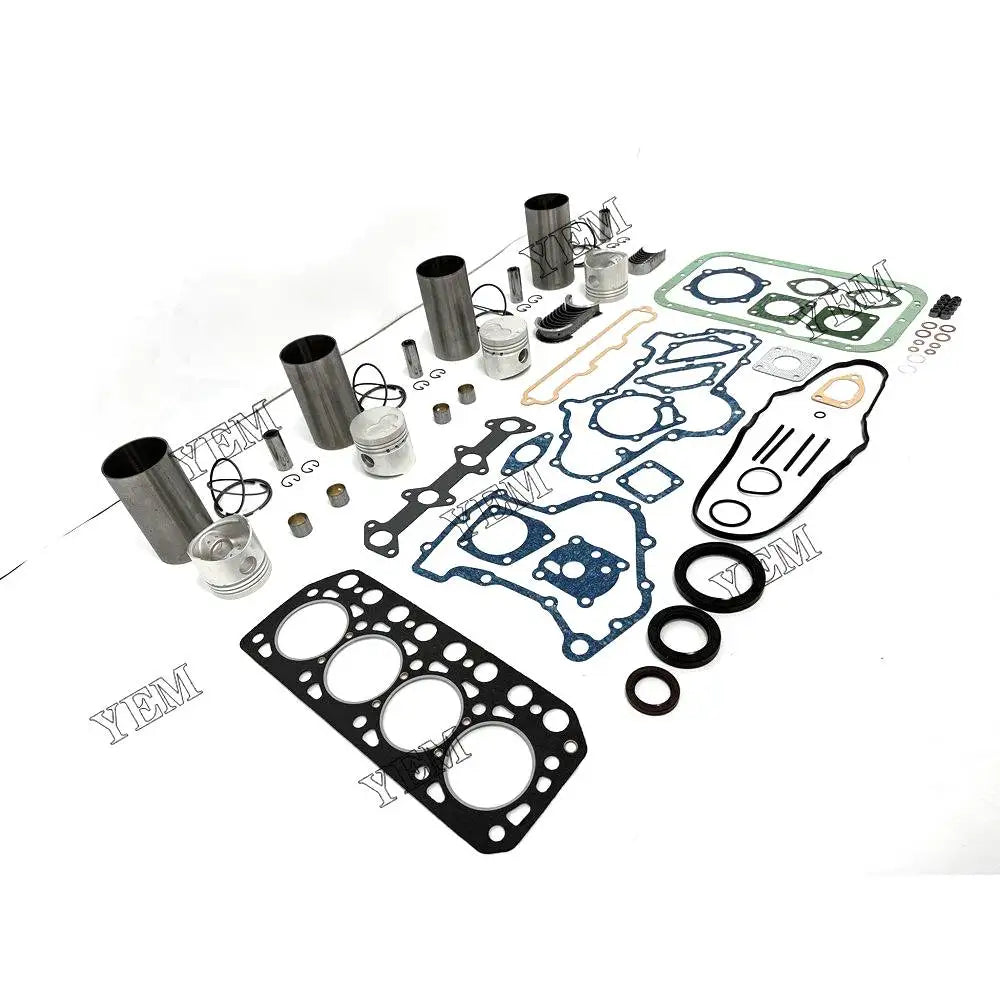 4X High performanceOverhaul Rebuild Kit With Gasket Set Bearing For Mitsubishi K4E-IDI Engine YEMPARTS