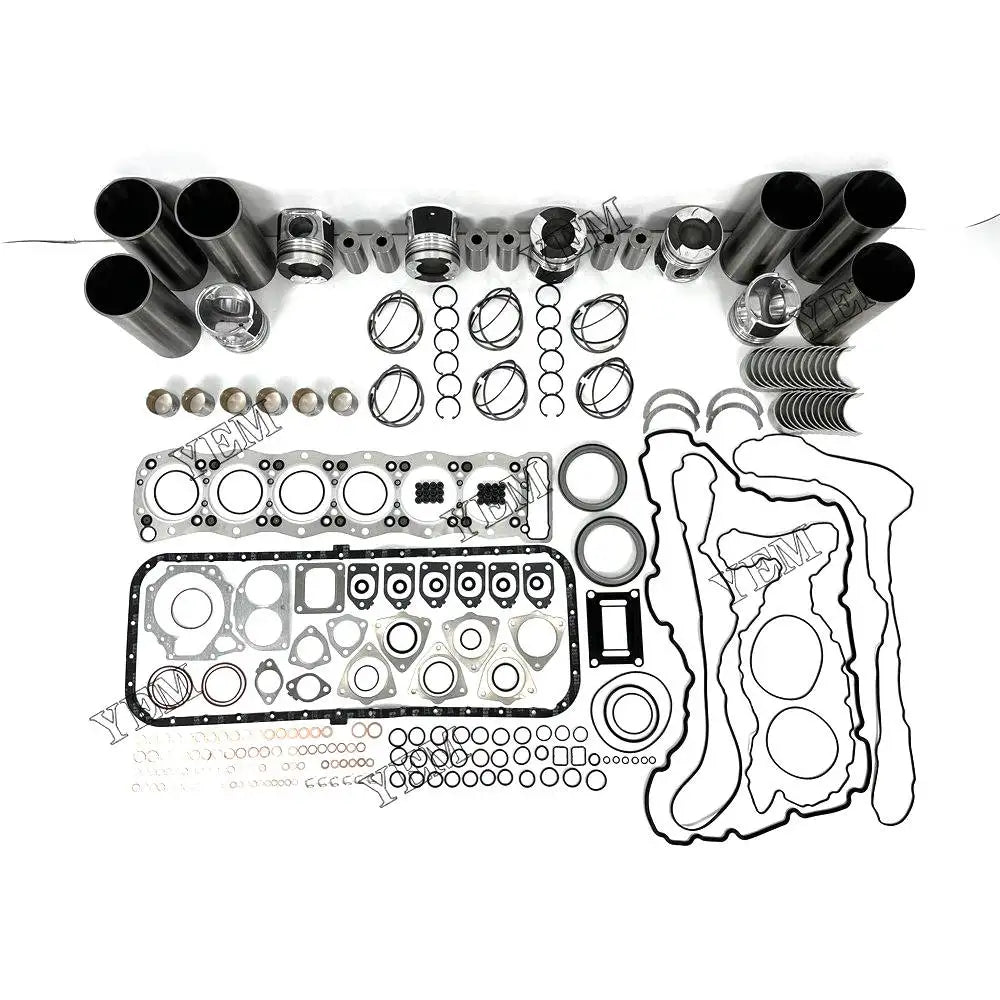 6X High performanceOverhaul Rebuild Kit With Gasket Set Bearing For Isuzu 6UZ1 Engine YEMPARTS