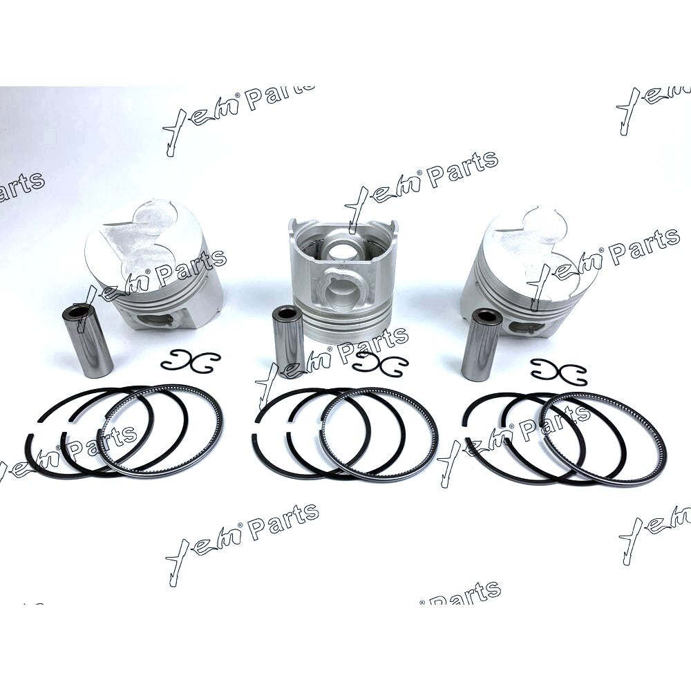 YEM Engine Parts Piston + Ring Kit Set STD 80mm For Kubota D1403 x3 PCS Engine Parts For Kubota