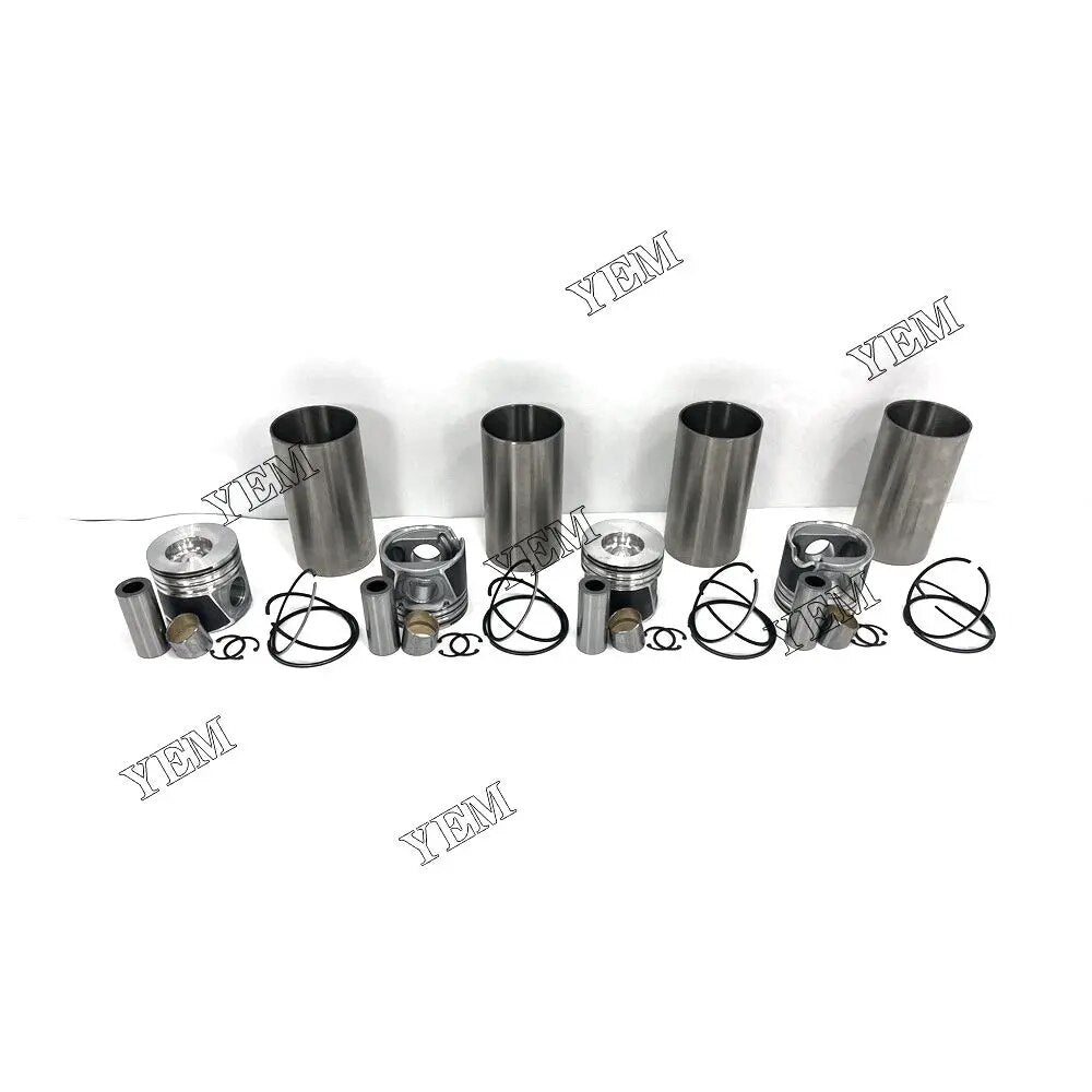 For Cummins excavator engine 445T QSB4.5 Cylinder Liner Kit With Cylinder Liner Piston Rings Set YEMPARTS