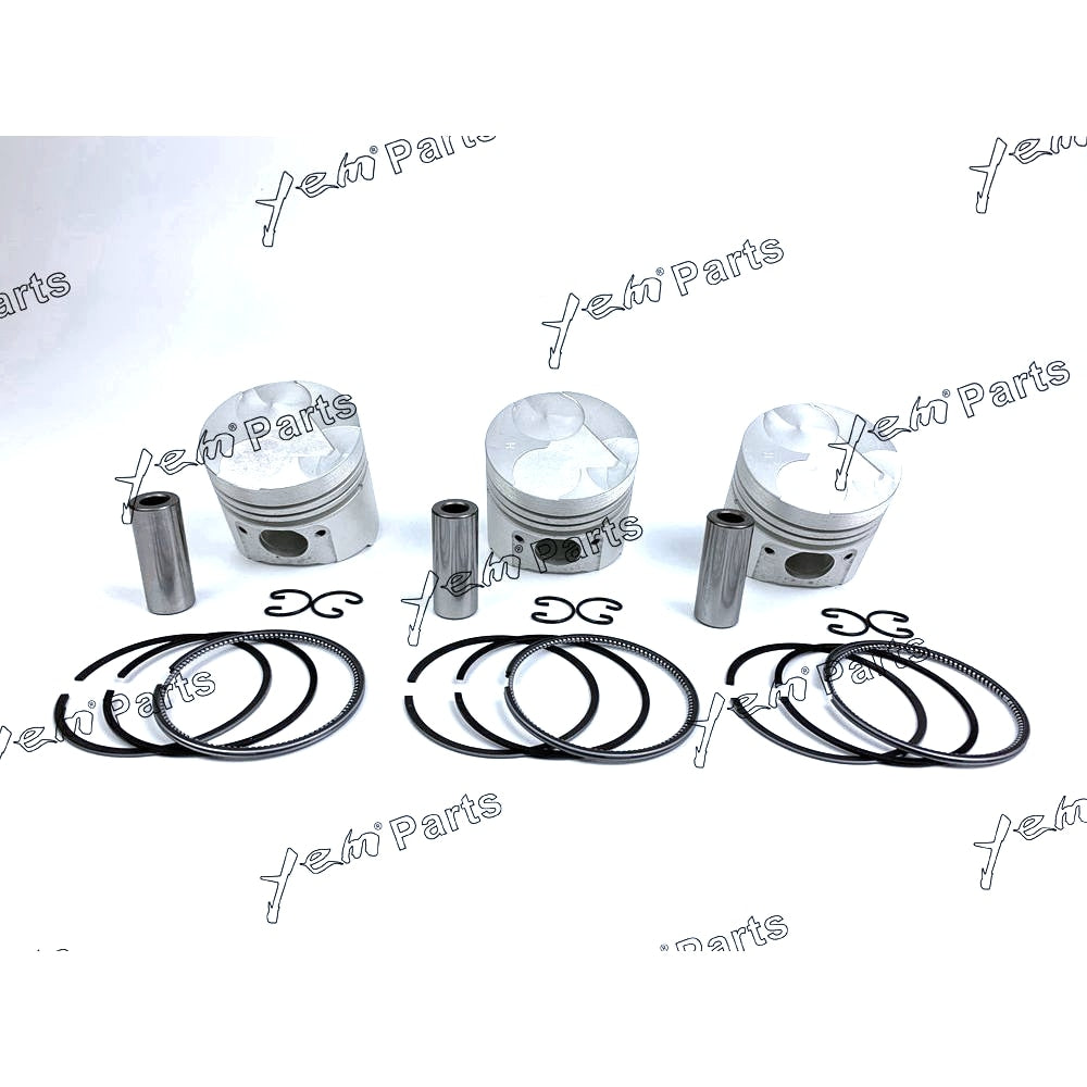 YEM Engine Parts Piston + Ring Kit Set Oversize 72mm (+0.50mm) For Kubota D905 x3 PCS Engine Parts For Kubota