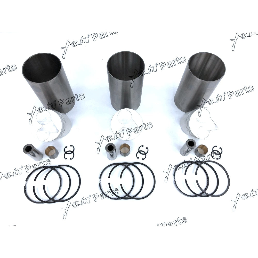 YEM Engine Parts Liner Piston Kit Set STD For Kubota D1403 (Liner x3 + Piston x3 + Ring x3) Engine Parts For Kubota