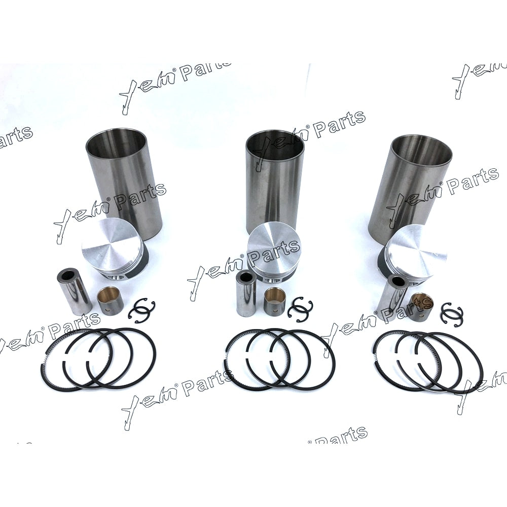 YEM Engine Parts Liner Piston Kit Set STD For Kubota D850 (Liner x3 + Piston x3 + Ring x3) Engine Parts For Kubota