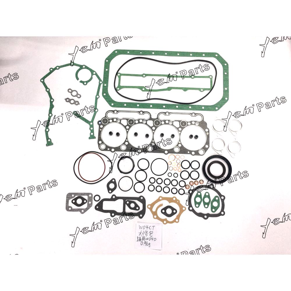 YEM Engine Parts W04C W04CT full overhual head Gasket Kit For Hino truck Engine upper lower set For Hino