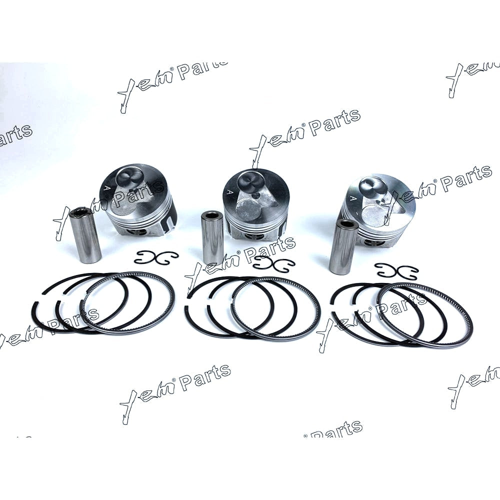 YEM Engine Parts Piston + Ring Kit Set STD 67mm For Kubota D782 x3 SETS Engine Parts For Kubota