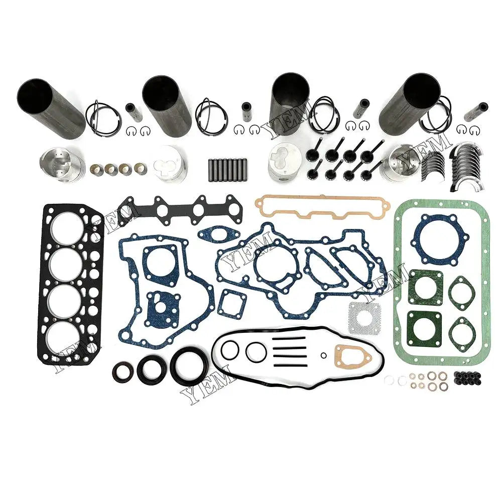 4X High performanceEngine Overhaul Rebuild Kit With Gasket Bearing Valve Set For Mitsubishi K4E-IDI Engine YEMPARTS