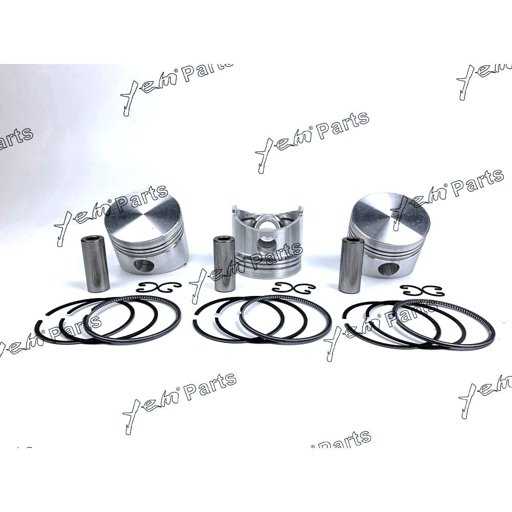 YEM Engine Parts Piston + Ring Kit Set Oversize 75mm (+0.50mm) For Kubota D950 x3 PCS Engine Parts For Kubota