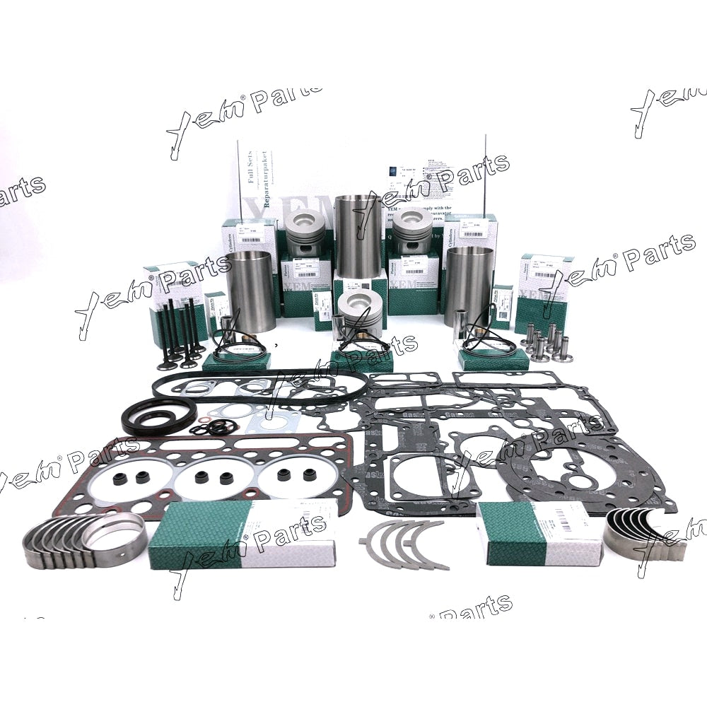 YEM Engine Parts Rebuild Kit For Kubota D1402 Engine L2550DT L2550 L2650DT L2650F W Valves For Kubota