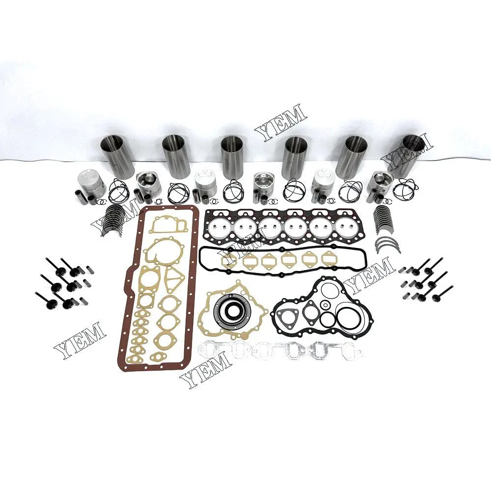 For Mitsubishi excavator engine 6DR5 Overhaul Kit With Bearings Piston Rings Full Gasket Set Liner Valve Kit YEMPARTS