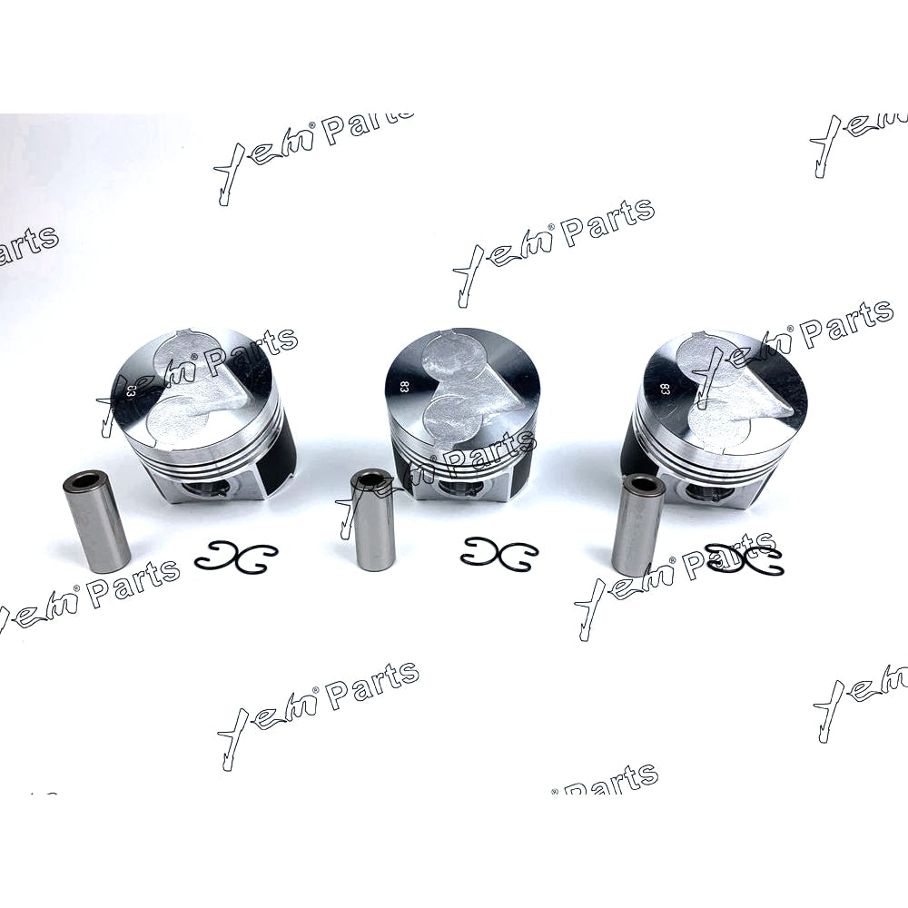 YEM Engine Parts Piston Set STD 83mm For Kubota D1503 x3 PCS Engine Parts For Kubota