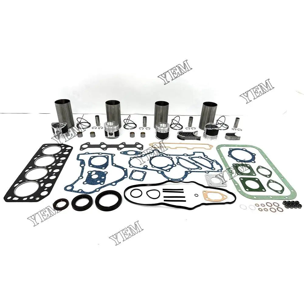 4X High performanceOverhaul Rebuild Kit With Gasket Set Bearing For Mitsubishi K4E-DI Engine YEMPARTS