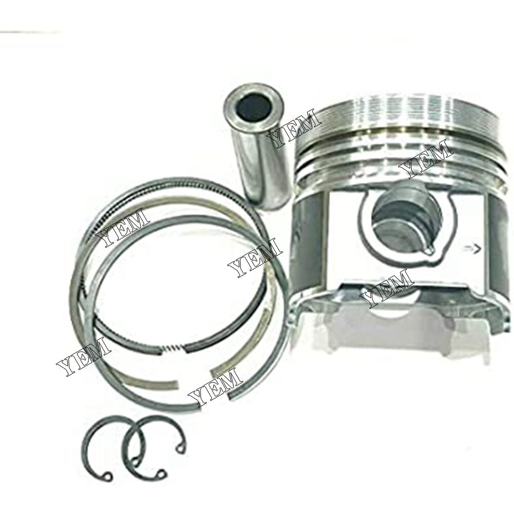 YEM Engine Parts 4 Sets For Kubota Engine V2203 STD Piston Set (Pin & Clip) with Rings For Kubota