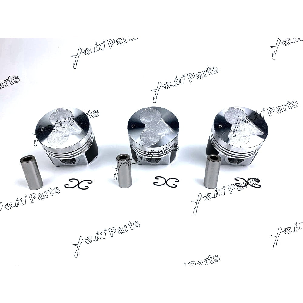 YEM Engine Parts Piston Set STD 83mm For Kubota D1503 x3 PCS Engine Parts For Kubota