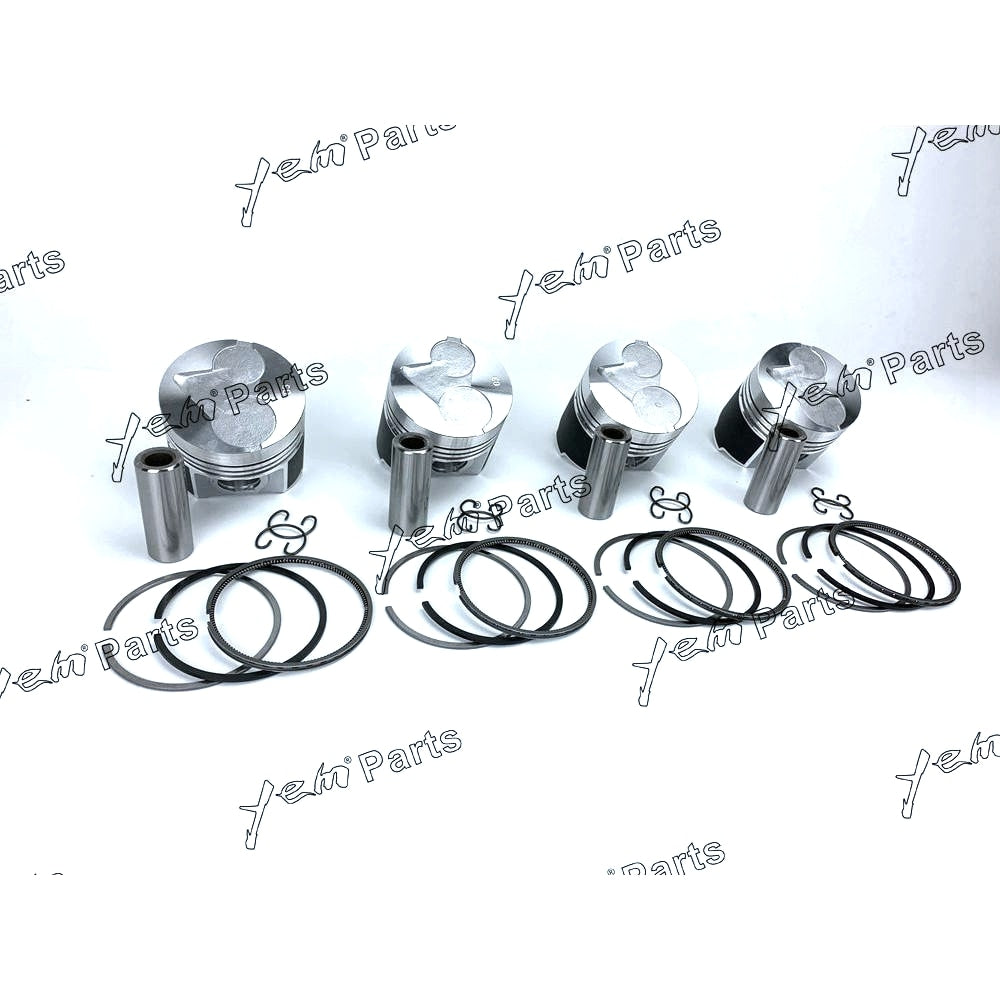 YEM Engine Parts Piston + Ring Kit Set Oversize 83mm (+0.50mm) For Kubota V2003 x4 PCS Engine Parts For Kubota