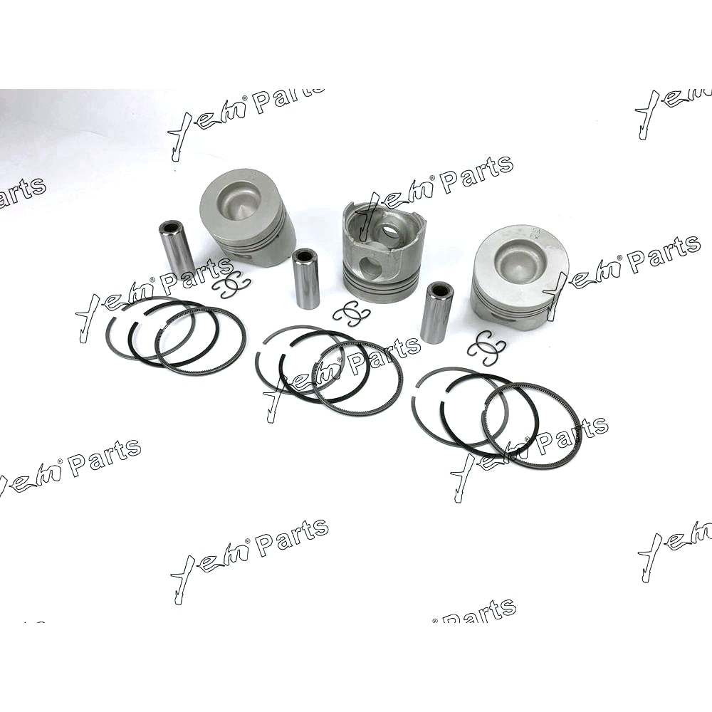 YEM Engine Parts Pistons + Rings Set Kit Oversize 85mm (+0.50mm) For Kubota D1402 x3 PCS Engine Parts For Kubota