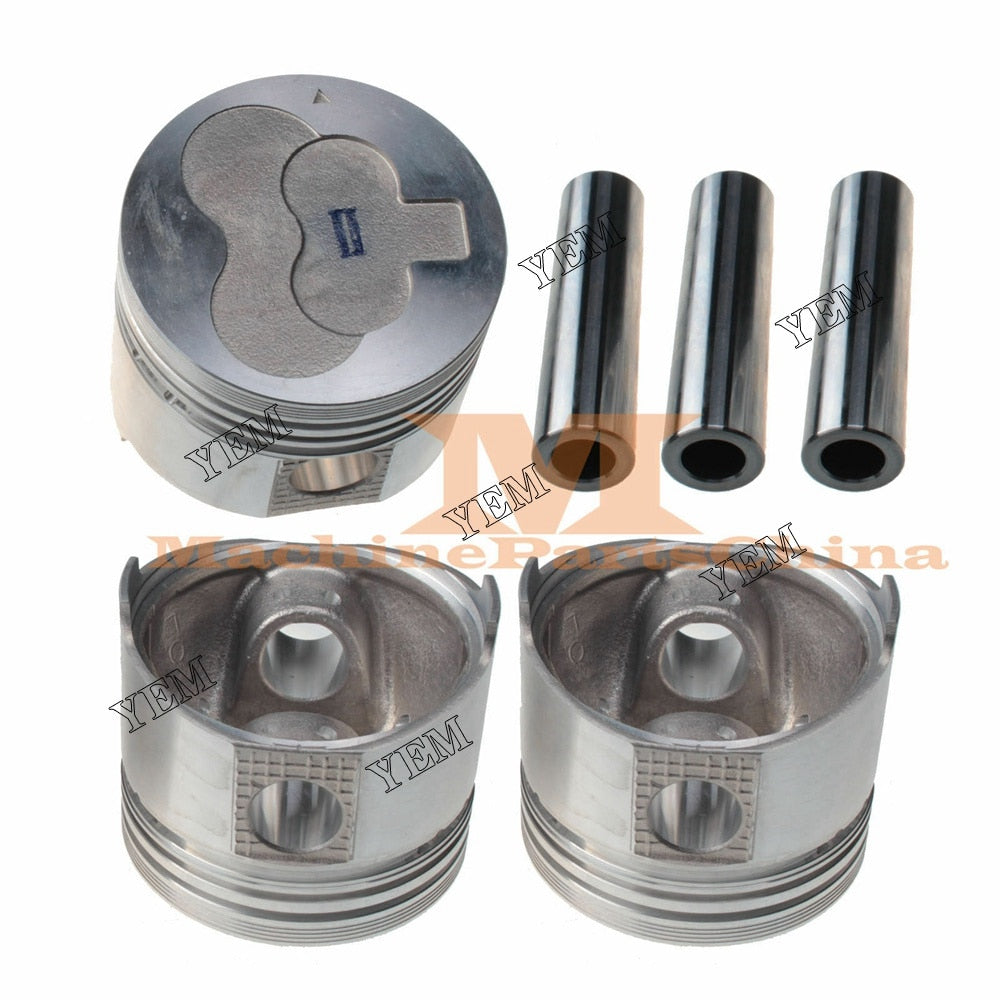 YEM Engine Parts 3 Pieces Pistons For Kubota D1402 Engine For Kubota