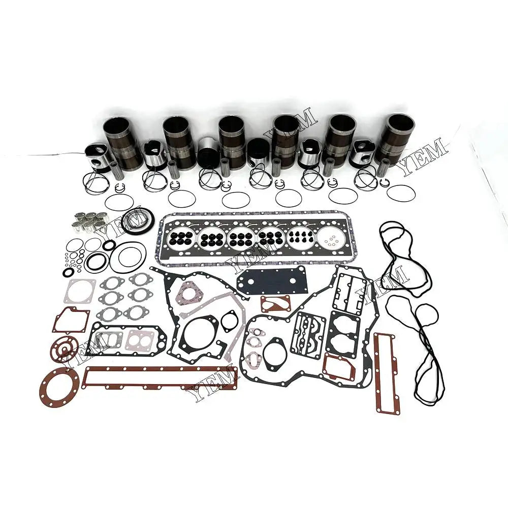 Free Shipping 6L Engine Rebuilding Kit With Cylinder Gasket Set Piston Rings Liner For Cummins engine Parts YEMPARTS